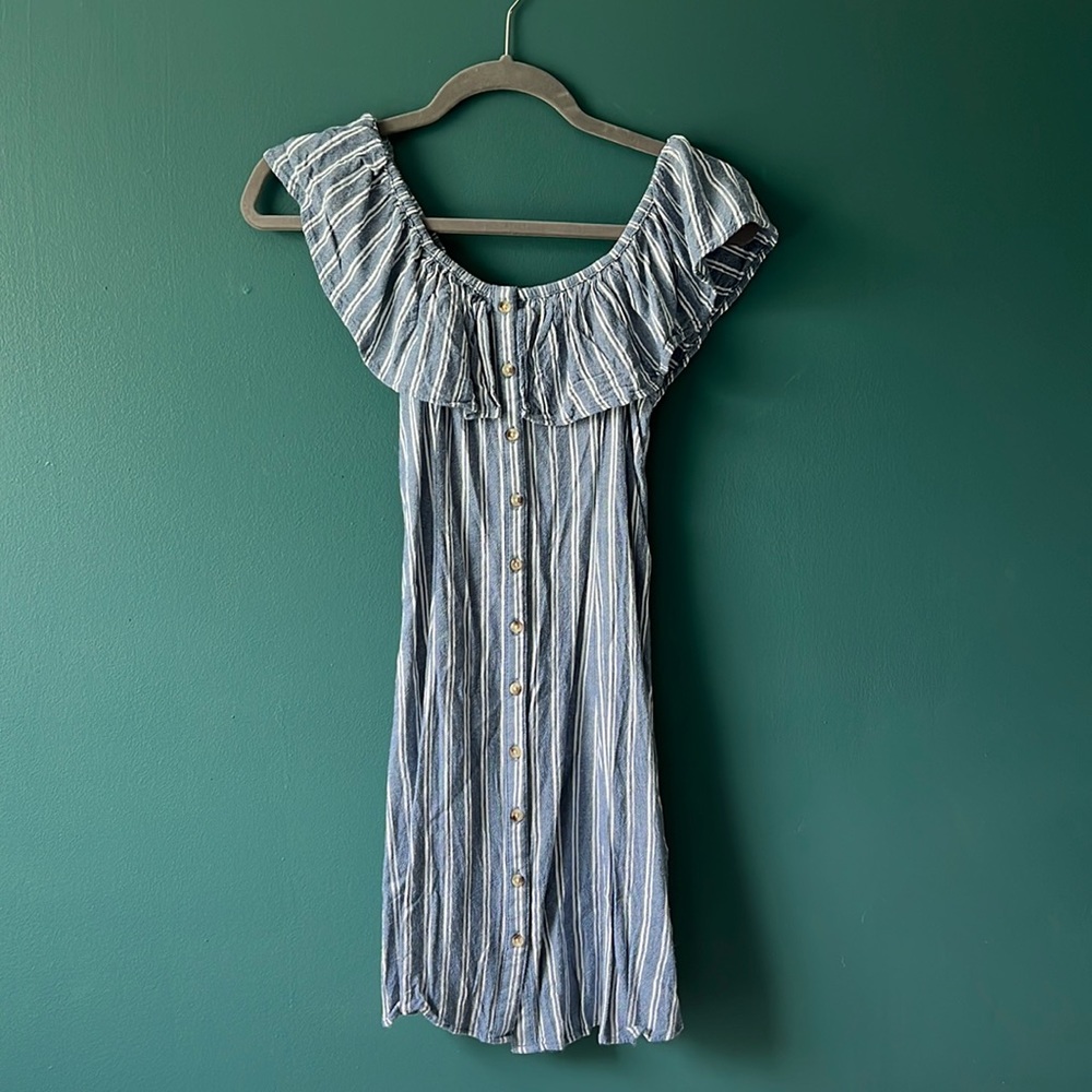 Blue & White Striped AE Dress